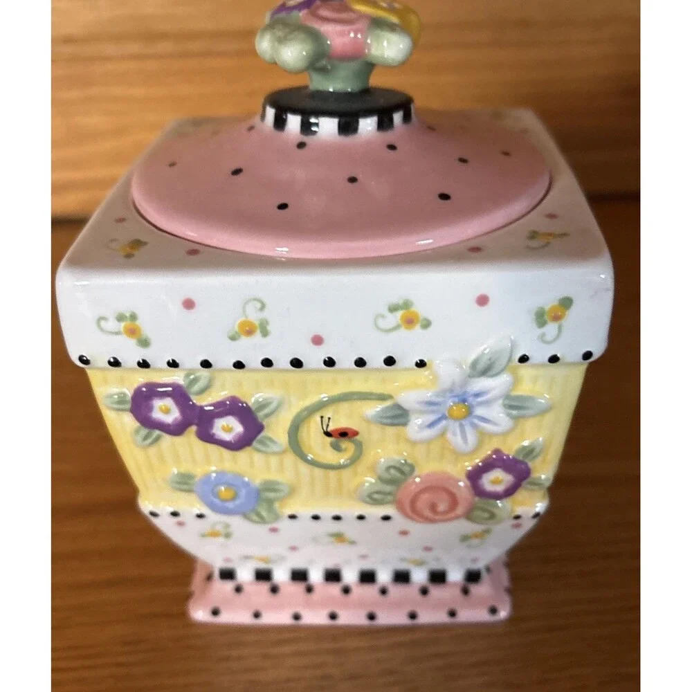 Mary Engelbreit Meadow Hostess Canister Jar 4.5
